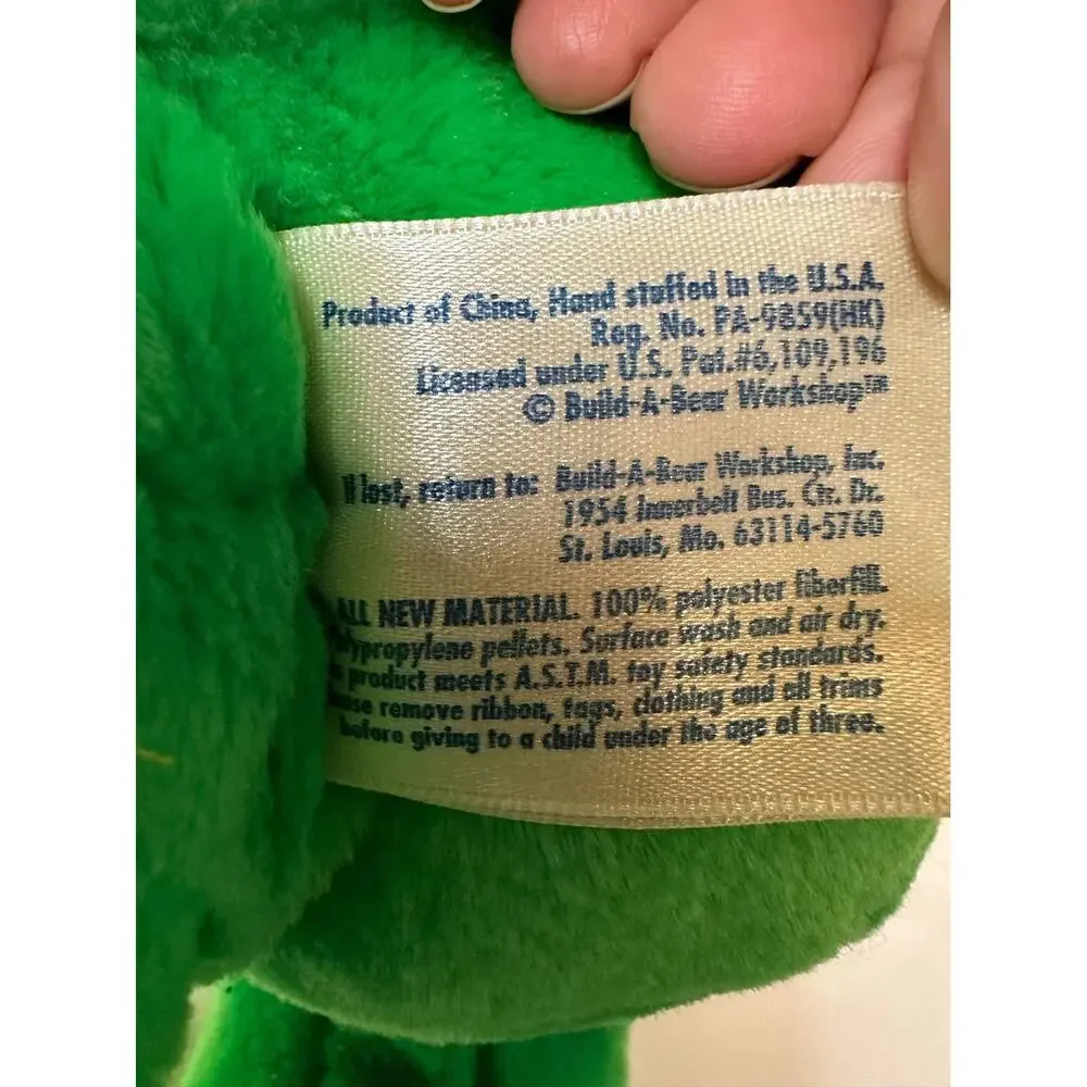 Vintage Build A Bear Turtle Plush with SHELL. Removeable Backpack Shell w/pocket